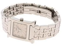 HERMES エルメス Hウォッチ HH1.210 SS ステンレススチール シルバー文字盤 クォーツ 【460】2148103794308