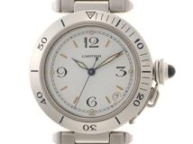 Cartier カルティエ 腕時計　パシャ オリジナル　W31007H2　ステンレススティール　ホワイト文字盤　自動巻き【472】UH