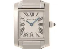 Cartier　カルティエ　タンクフランセーズSM　W51008Q3　ステンレススチール　クォーツ　レディース　腕時計（2148103794537）【200】C