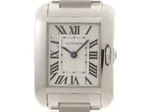 Cartier カルティエ　レディース クオーツ　タンクアングレーズSM W5310022 シルバーローマン文字盤 SS【472】HK