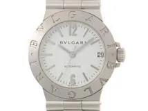 BVLGARI ブルガリ ディアゴノ スポーツ デイト LCV29S SS ステンレススチール ホワイト クォーツ 【460】2148103794599