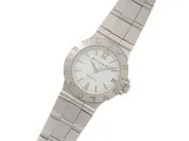 BVLGARI ブルガリ ディアゴノ スポーツ デイト LCV29S SS ステンレススチール ホワイト クォーツ 【460】2148103794599