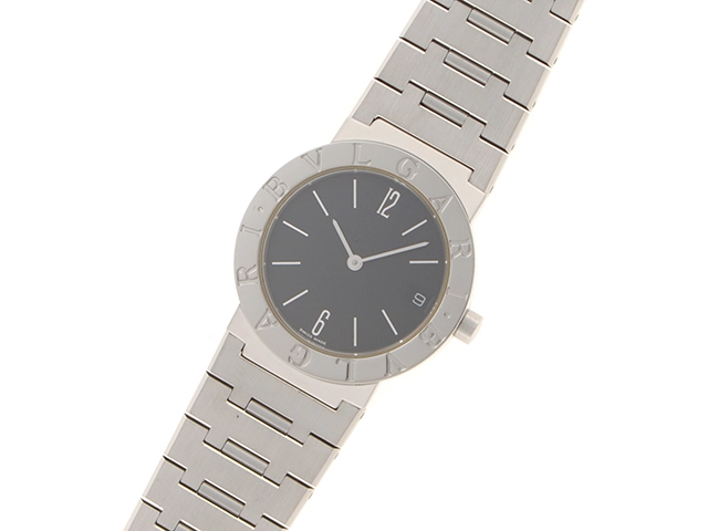 BVLGARI　ブルガリ　時計　ブルガリ ブルガリ　BB30SS　ブラック文字盤　ステンレススチール　クォーツ　【471】L