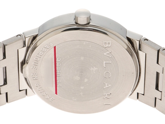BVLGARI　ブルガリ　時計　ブルガリ ブルガリ　BB30SS　ブラック文字盤　ステンレススチール　クォーツ　【471】L