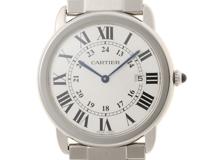 Cartier カルティエ ロンドソロLM デイト W6701005 SS ステンレススチール シルバーローマン文字盤 クォーツ 【460】2148103795411