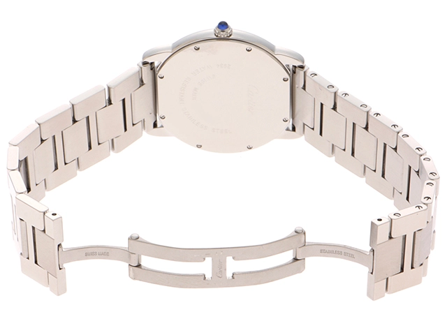 Cartier カルティエ ロンドソロLM デイト W6701005 SS ステンレススチール シルバーローマン文字盤 クォーツ 【460】2148103795411