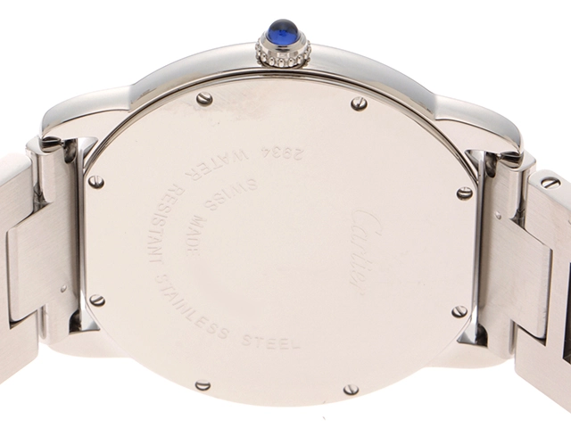 Cartier カルティエ ロンドソロLM デイト W6701005 SS ステンレススチール シルバーローマン文字盤 クォーツ 【460】2148103795411