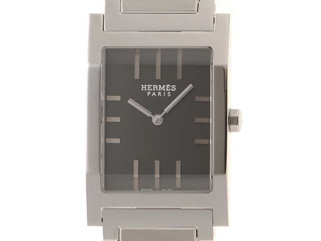 HERMES エルメス タンデム TA1.710 グレー文字盤 ステンレス