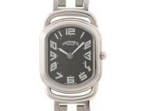 HERMES　エルメス　ラリー　RA1.210　グレー文字盤　ステンレススチール　クオーツ　レディース時計　2148103795442【207】