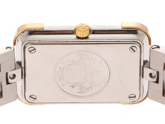 HERMES エルメス クロアジュール CR1.220 GP/SS ホワイト文字盤 クォーツ 【460】2148103795510