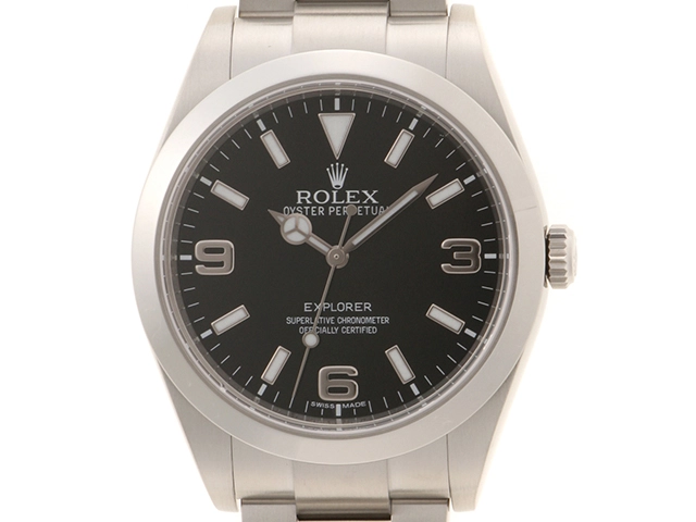 ランダム番　ROLEX　ロレックス　エクスプローラーⅠ　214270　SS　ブラック文字盤　自動巻き　メンズ　腕時計（2148103795541）【200】C