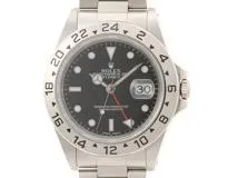 A番2000年並行品 ROLEX ロレックス 腕時計 エクスプローラーII 16570 ステンレス ブラック文字盤 自動巻き 穴有【472】SJ