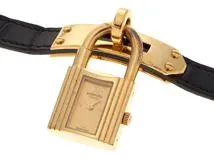 HERMES エルメス 腕時計 ケリーウォッチ KE1.201 GP/革 ゴールド