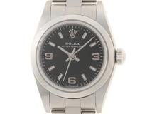 K番 2001年頃製造 ROLEX ロレックス　レディース オートマチック　オイスターパーペチュアル24 76080 ブラック369文字盤 SS【472】HK