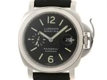 PANERAI パネライ 腕時計 2008年並行品 ルミノール マリーナ PAM00104 ステンレス/ラバーベルト ブラック文字盤 自動巻【472】SJ