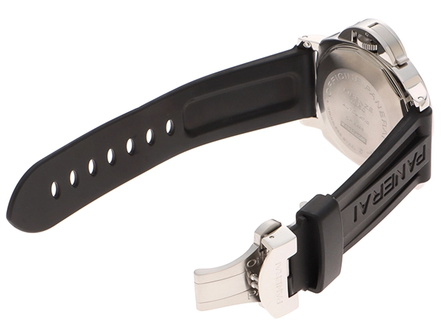 PANERAI パネライ 腕時計 2008年並行品 ルミノール マリーナ PAM00104 ステンレス/ラバーベルト ブラック文字盤 自動巻【472】SJ