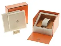 HERMES エルメス クリッパーコンビ CL4.220 GP/SS ホワイト文字盤 クォーツ 【460】2148103796081