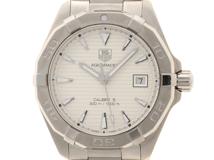 TAG　HEUER　タグホイヤー　WAY2111.BA0928　アクアレーサー　ステンレススチール　ホワイト文字盤　自動巻き　メンズ　腕時計（2148103796203）【200】C