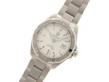 TAG　HEUER　タグホイヤー　WAY2111.BA0928　アクアレーサー　ステンレススチール　ホワイト文字盤　自動巻き　メンズ　腕時計（2148103796203）【200】C