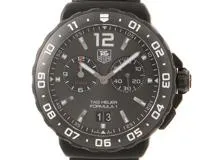TAG HEUER タグホイヤー 腕時計 フォーミュラ１ グランドデイト アラーム WAU111D.FT6024 SS/型押しカーフベルト(社外) ブラック文字盤 クォーツ【472】TS