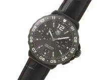 TAG HEUER タグホイヤー 腕時計 フォーミュラ１ グランドデイト アラーム WAU111D.FT6024 SS/型押しカーフベルト(社外) ブラック文字盤 クォーツ【472】TS