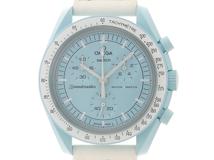 SWATCH スウォッチ 腕時計 OMEGA×SWATCH ムーンスウォッチ MISSION TO URANUS SO33L100 エアリーブルー文字盤 バイオセラミック クォーツ【472】SJ