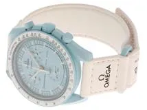 SWATCH スウォッチ 腕時計 OMEGA×SWATCH ムーンスウォッチ MISSION TO URANUS SO33L100 エアリーブルー文字盤 バイオセラミック クォーツ【472】SJ
