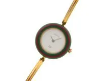GUCCI　グッチ　チェンジベゼル　11/12　クォーツ　レディース腕時計　GP【431】2148103796487