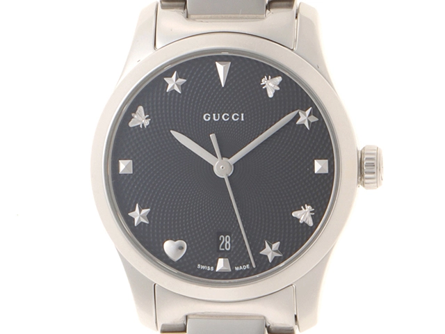 GUCCI　グッチ　Ｇタイムレス　126.5　ステンレス　女性用クオーツ時計【473】