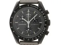 SWATCH スウォッチ ムーンスウォッチ MISSION TO MERCURY S033A100 ブラック文字盤 バイオセラミック/ナイロン クォーツ【472】SJ