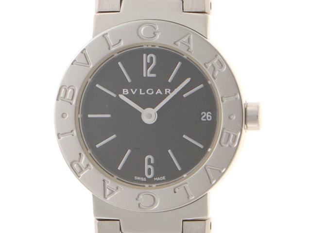 BVLGARI ブルガリ ブルガリブルガリ BB23SSD SS ステンレススチール ブラック文字盤 ロゴ有り クォーツ 【460】2148103796647