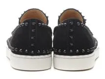 Christian Louboutin　クリスチャンルブタン　RollerBoatスタッズスニーカー　メンズ40ハーフ　ブラック　スエード　3160885　2148103796777　【432】