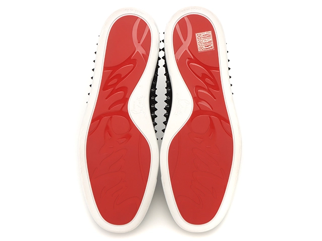 Christian Louboutin　クリスチャンルブタン　RollerBoatスタッズスニーカー　メンズ40ハーフ　ブラック　スエード　3160885　2148103796777　【432】