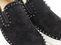 Christian Louboutin　クリスチャンルブタン　RollerBoatスタッズスニーカー　メンズ40ハーフ　ブラック　スエード　3160885　2148103796777　【432】