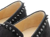 Christian Louboutin　クリスチャンルブタン　RollerBoatスタッズスニーカー　メンズ40ハーフ　ブラック　スエード　3160885　2148103796777　【432】