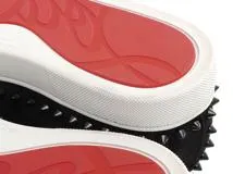 Christian Louboutin　クリスチャンルブタン　RollerBoatスタッズスニーカー　メンズ40ハーフ　ブラック　スエード　3160885　2148103796777　【432】
