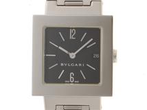 BVLGARI　ブルガリ　時計　クアドラ―ト　SQ27SSD　ブラック文字盤　ステンレススチール　クォーツ　レディース　腕時計（2148103796814）【200】C