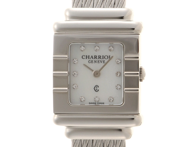 CHARRIOL シャリオール サントロペ スクエア 12Pダイヤ CHARRIOL シャリオール サントロペ スクエア 箱・保証・チェーン