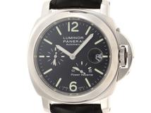 PANERAI パネライ 腕時計 2008年並行品 ルミノール パワーリザーブ PAM00090 ブラック文字盤 ステンレス／アリゲーター 自動巻【471】