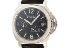 PANERAI パネライ 腕時計 2008年並行品 ルミノール パワーリザーブ PAM00090 ブラック文字盤 ステンレス／アリゲーター 自動巻【471】