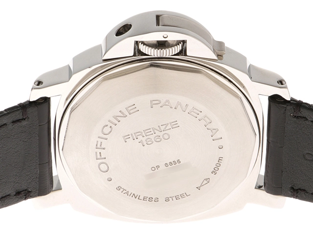 PANERAI パネライ 腕時計 2008年並行品 ルミノール パワーリザーブ PAM00090 ブラック文字盤 ステンレス／アリゲーター 自動巻【471】