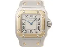 CARTIER　カルティエ　サントスガルベSM　クオーツ　ステンレス・イエローゴールド　W20012C4　ホワイト　参考定価：797,500円　【432】