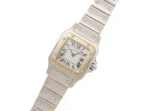 CARTIER　カルティエ　サントスガルベSM　クオーツ　ステンレス・イエローゴールド　W20012C4　ホワイト　参考定価：797,500円　【432】