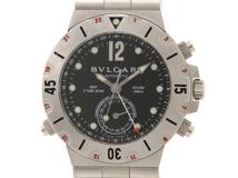 BVLGARI　ブルガリ  ブルガリ　ディアゴノ　スクーバー　GMT　SD38SGMT　スチール(SS)　自動巻 　ブラック　【432】