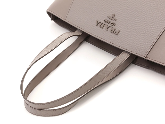 PRADA　プラダ　トートバッグ　グレージュ　レザー　1BG284【431】2148103798405