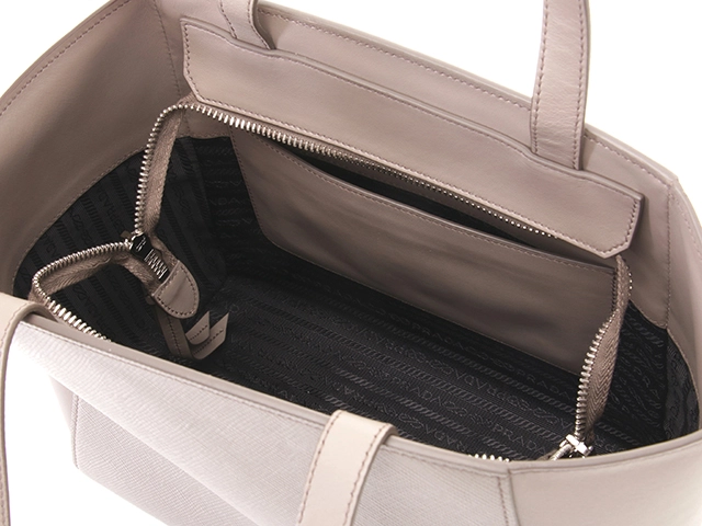 PRADA　プラダ　トートバッグ　グレージュ　レザー　1BG284【431】2148103798405
