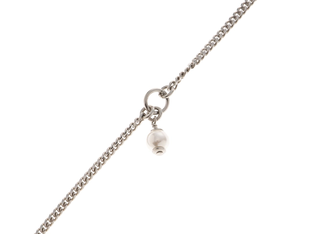 CHANEL　シャネル　ココマーク／ハート　ネックレス　ステンレス/ラインストーン／フェイクパール【430】2148103798894