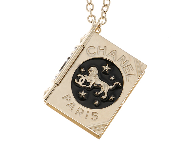 た*や様 【訳あり】シャネル ネックレス ココマーク ストライプロング刻印ありチ シャネルココマーク ネックレス ブラウン シルバー金具 02C刻印