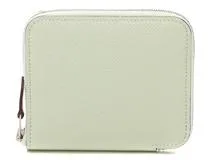 HERMES エルメス アザップコンパクト 二つ折り財布 シルクイン ヴェールフィズ SV シルバー金具 2148103798917【200】