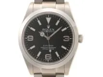 2012年　国際保証書有　時計　エクスプローラーⅠ　214270　ブラック文字盤　39mm　ブラックアウト　梨地バックル　SS　自動巻き　メンズ　M